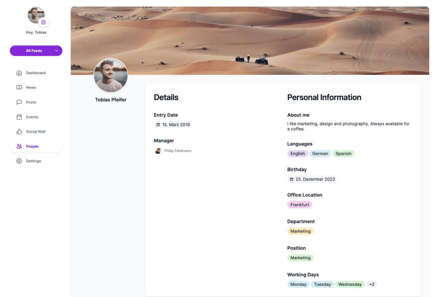 Confluence Intranet Mantra Profile