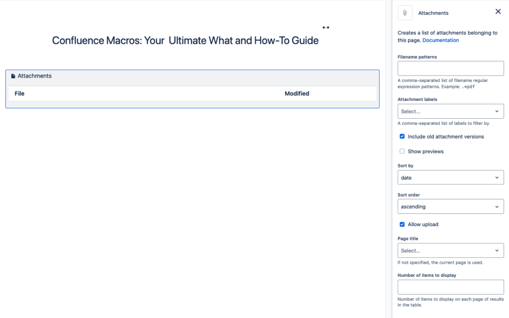 confluence attachments macro