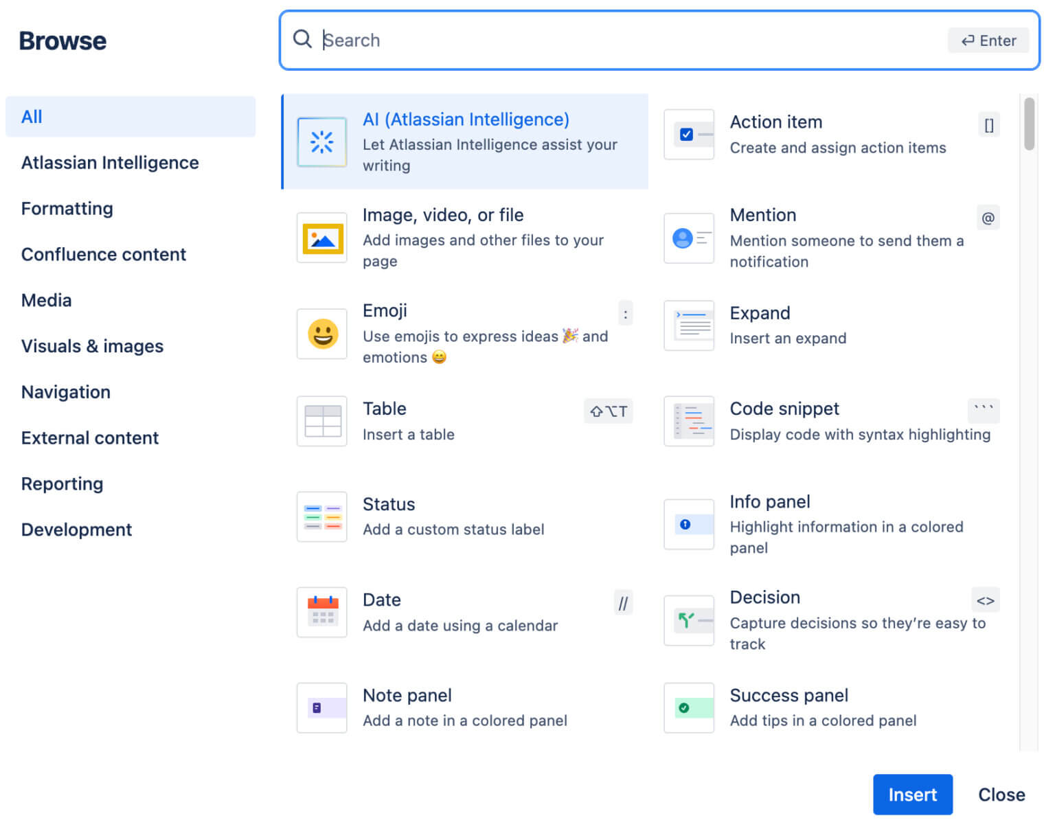 Confluence macro overview