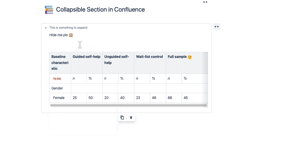 Nesting chart in expand is not possible