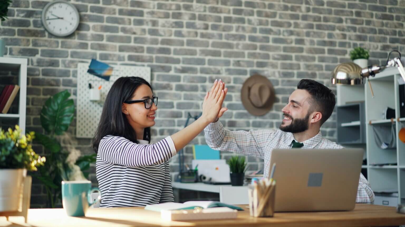 high five at work