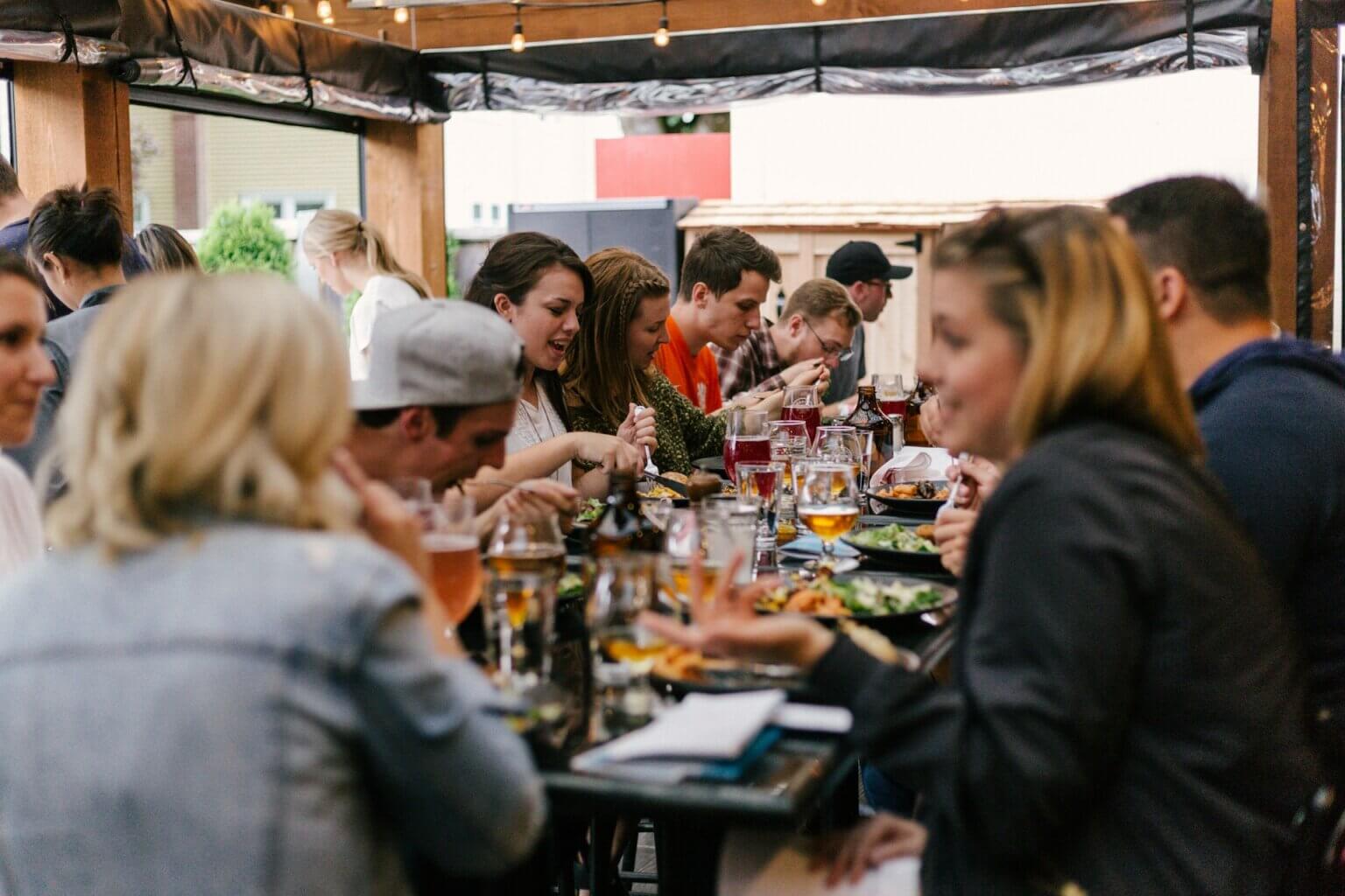 people at a table